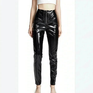 I.AM.GIA. Winona 2.0 Pants Jet  Black Faux Leather Motocross Bikercore Size S